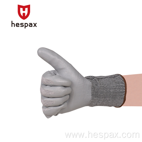 Hespax Anti Cut Nitrile Dipped Industrial Glove Construction